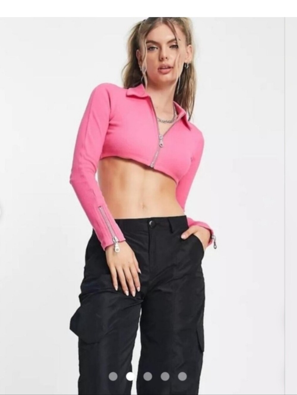 NWT The Raggest Priest Floyd Crop Zipper Cardigan Size US6 / UK10.